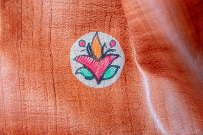 Brown Tussar with handpainted Madhubani