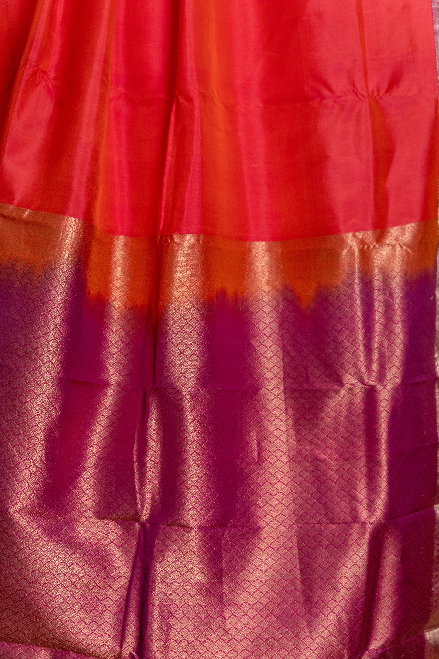 Shot Gajri Salem silk with zari border