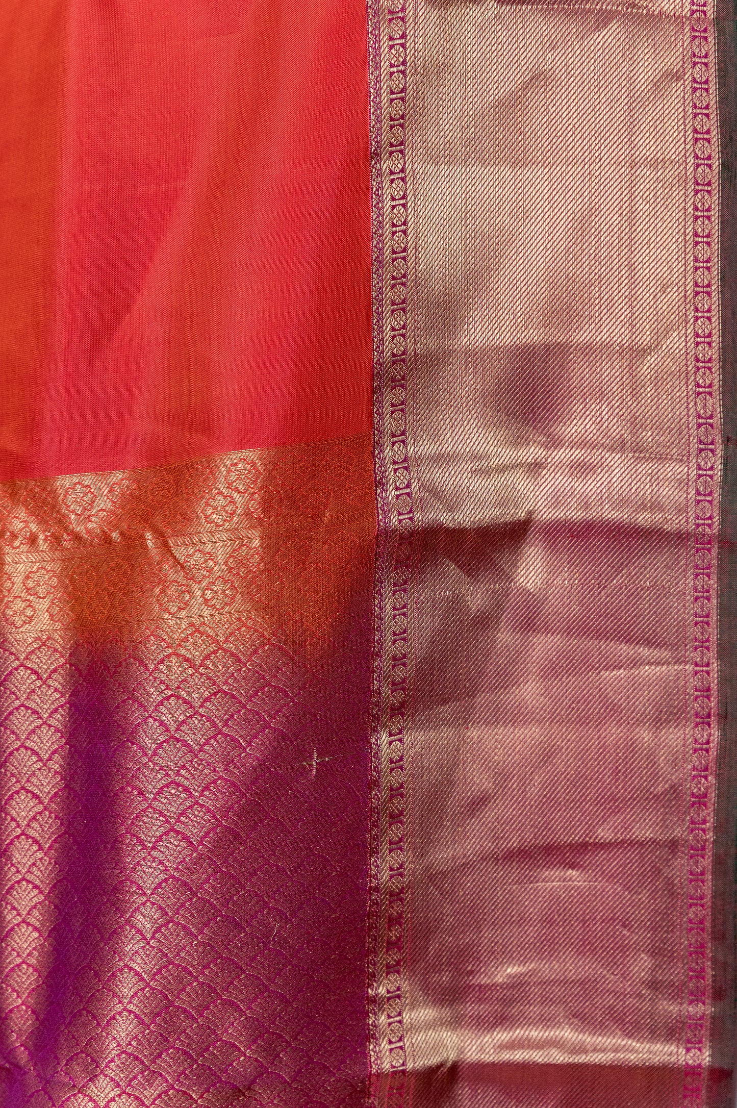 Shot Gajri Salem silk with zari border