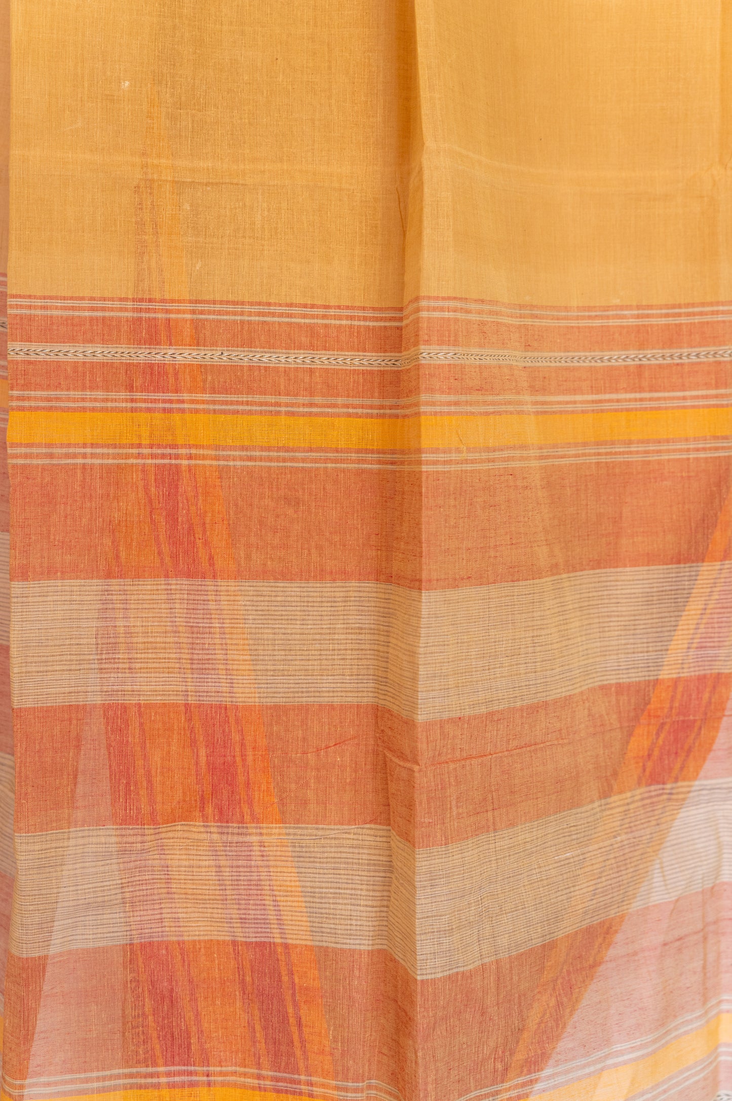 Dhonekhali Sari with Haldi Kumkum border