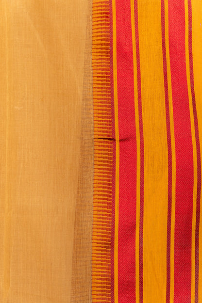 Dhonekhali Sari with Haldi Kumkum border