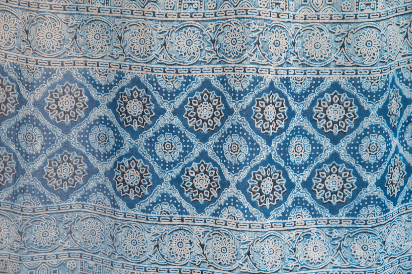 Indigo Mul Cotton Ajrakh