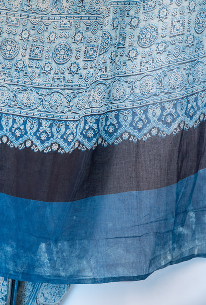Indigo Mul Cotton Ajrakh