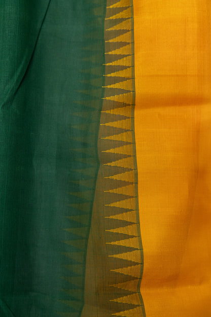 Kanchi cotton with one-sided silk borders and pallu