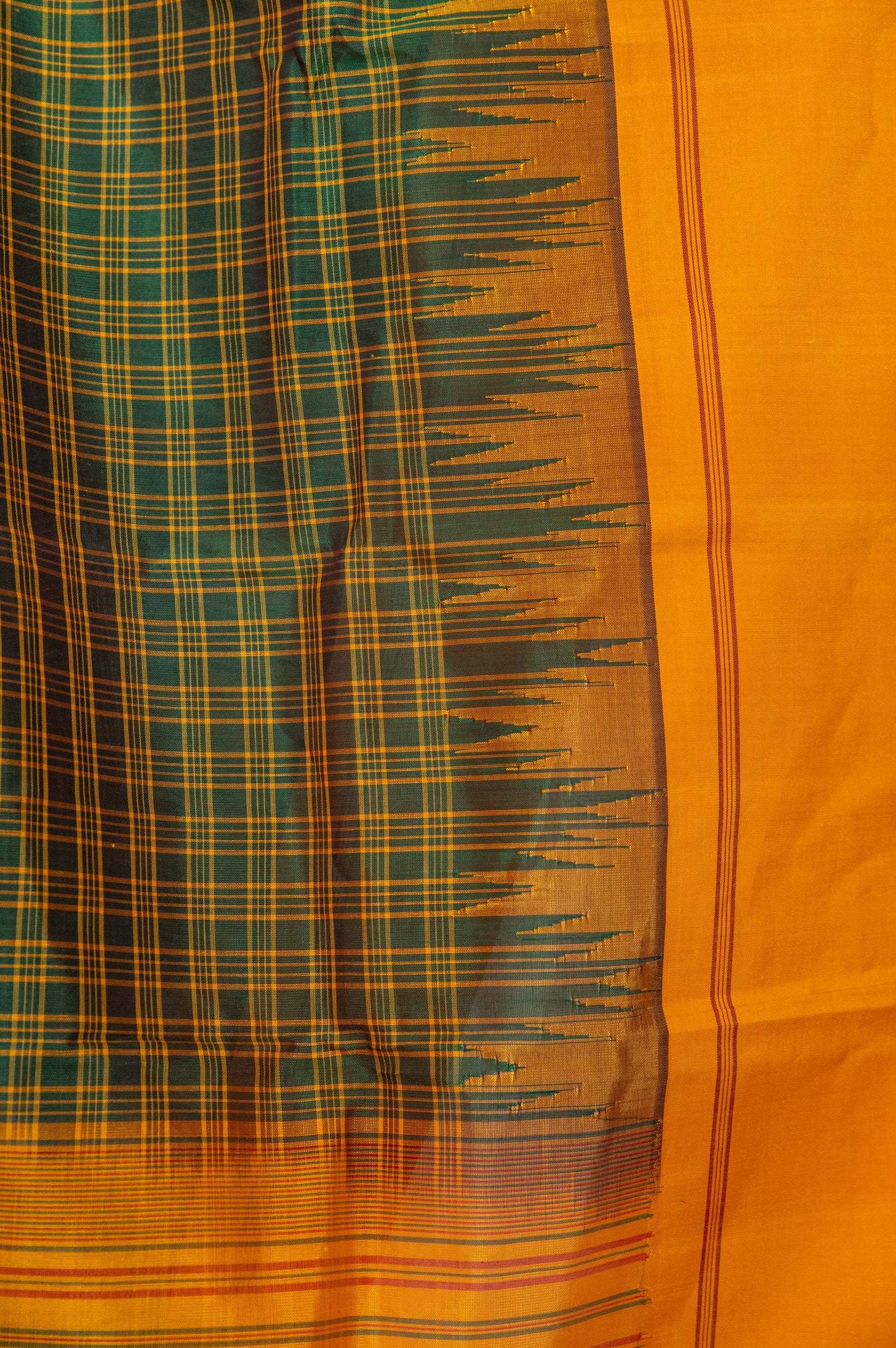 Kanchi cotton with silk borders and pallu