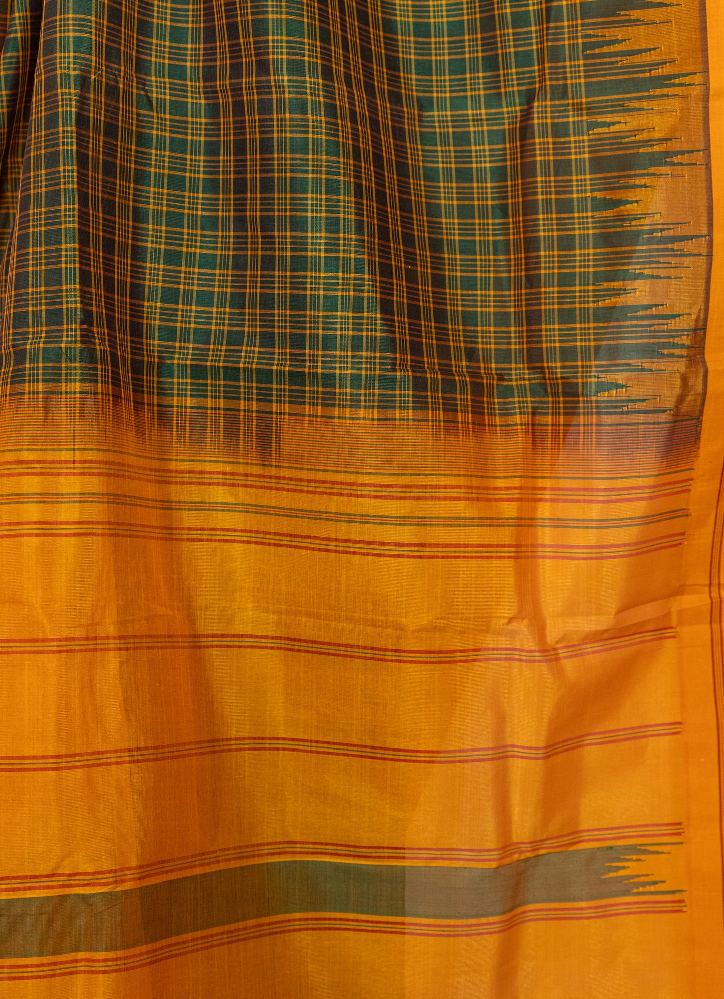 Kanchi cotton with silk borders and pallu