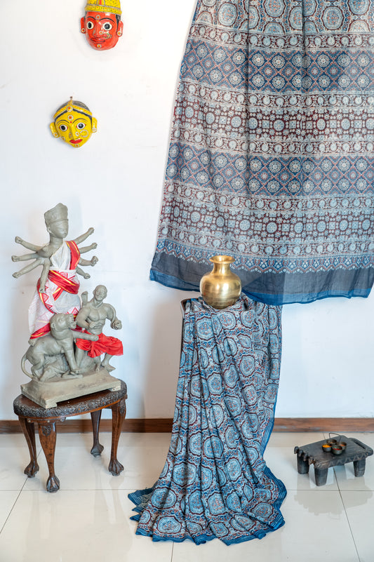 Indigo Madder Mul Cotton Ajrakh