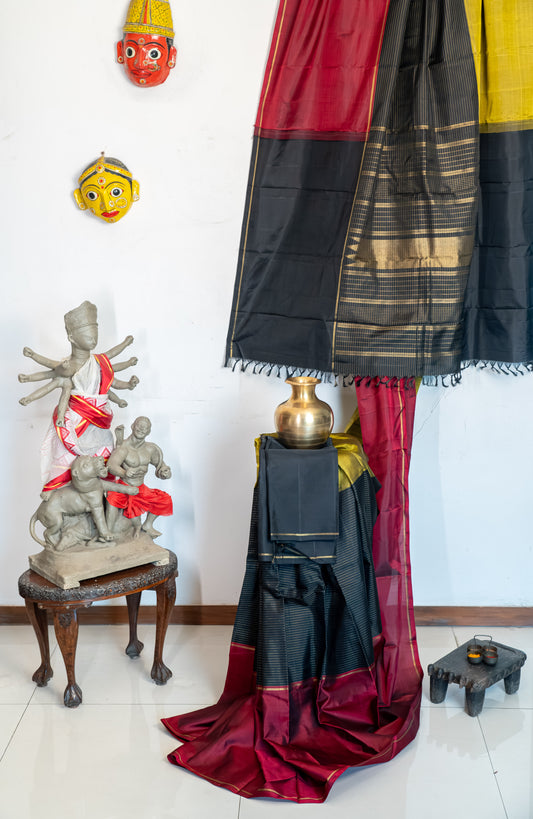 Real zari Mubaggam Kanjivaram