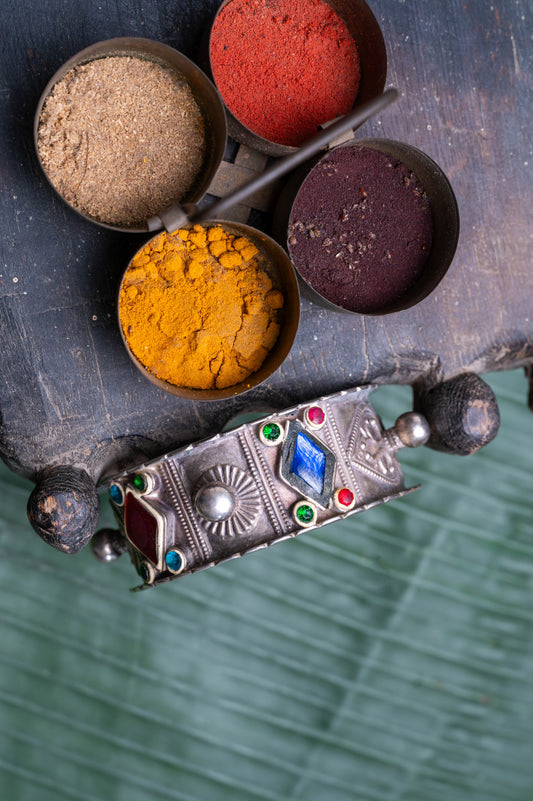 Vintage Silver Kundan Kadaa