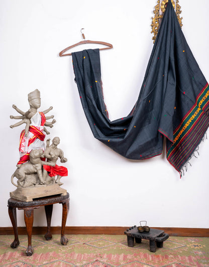 Vintage Mishing Eri Cotton Shawl