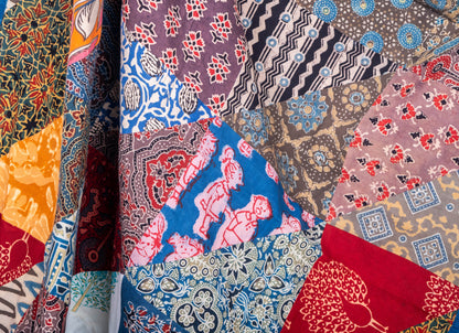 Vintage reversible patchwork dupatta