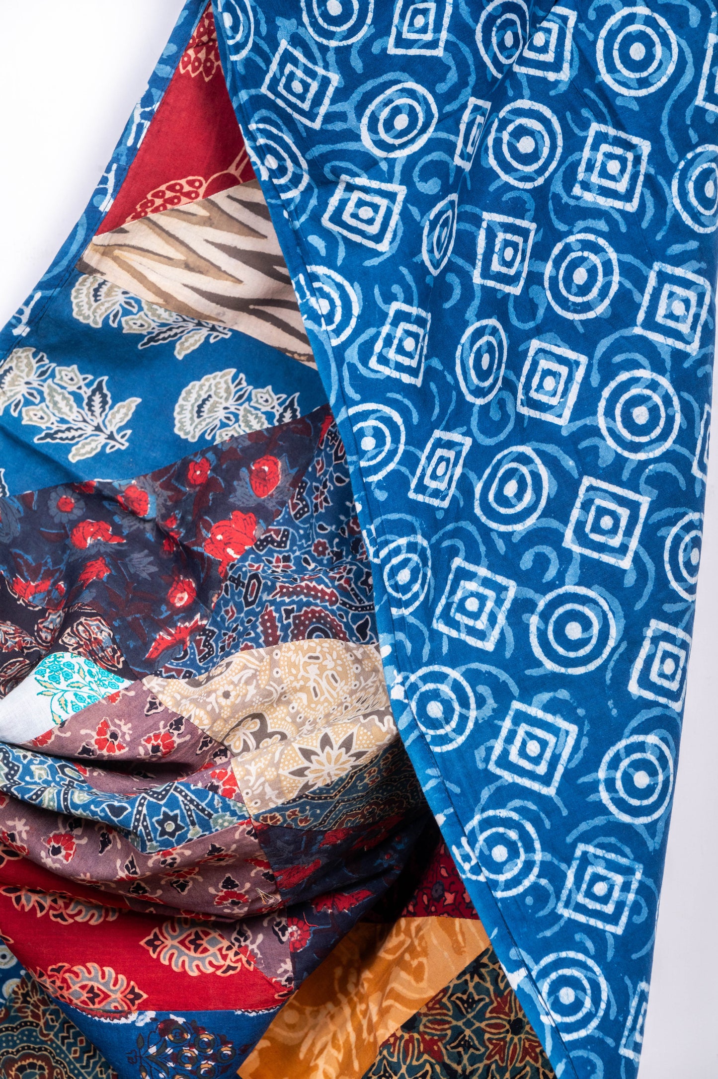Vintage reversible patchwork dupatta
