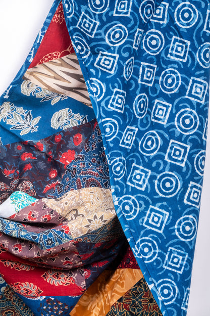 Vintage reversible patchwork dupatta
