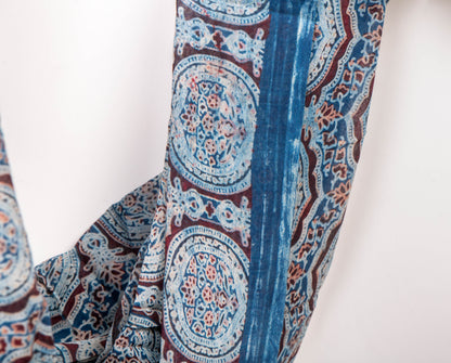 Indigo Madder Mul Cotton Ajrakh