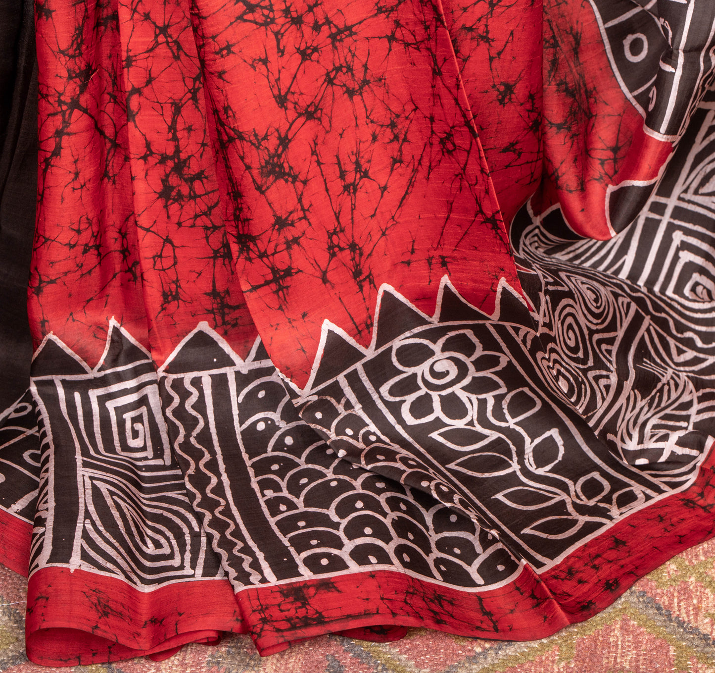 Murshidabad silk with Bengal Batik