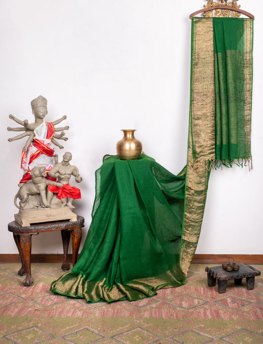 Vintage Linen Cotton with zari