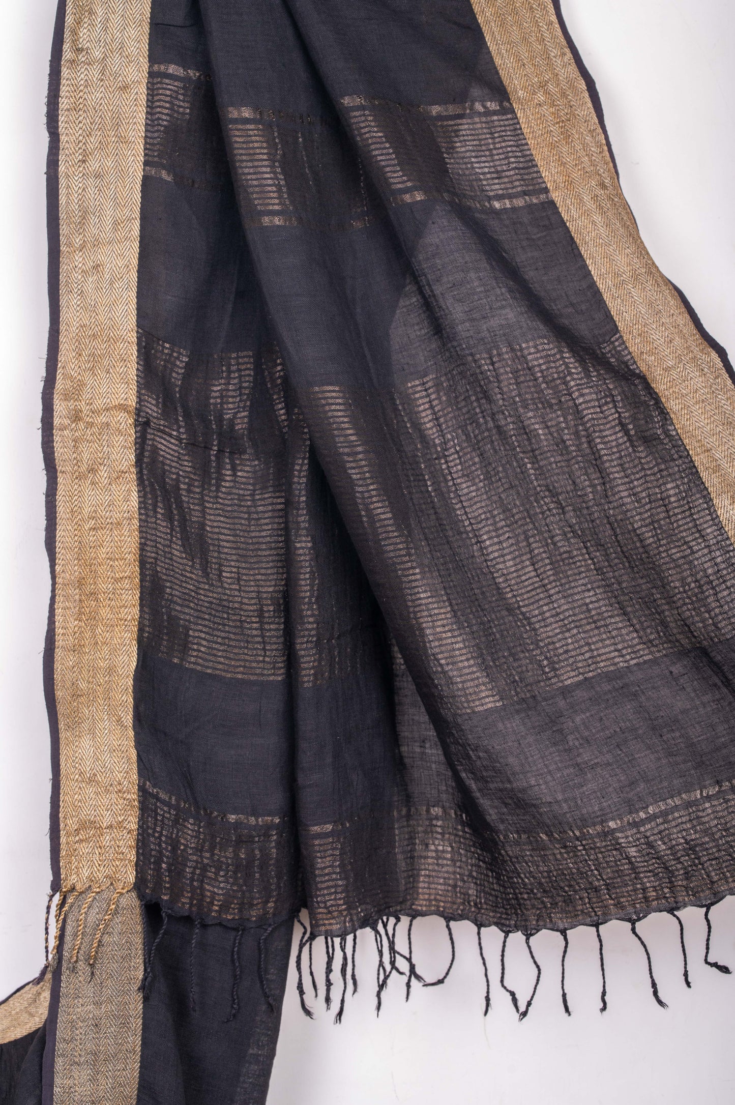 Vintage Linen Cotton with Moonga Tussar border
