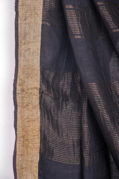 Vintage Linen Cotton with Moonga Tussar border