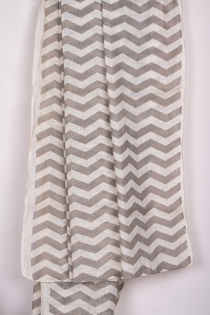 Vintage Linen Cotton with chevrons