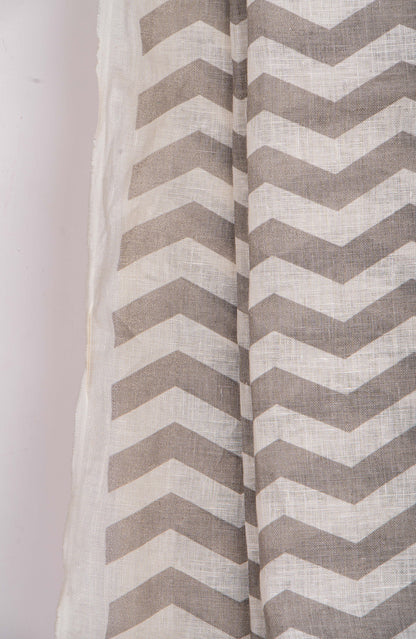 Vintage Linen Cotton with chevrons