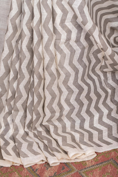 Vintage Linen Cotton with chevrons