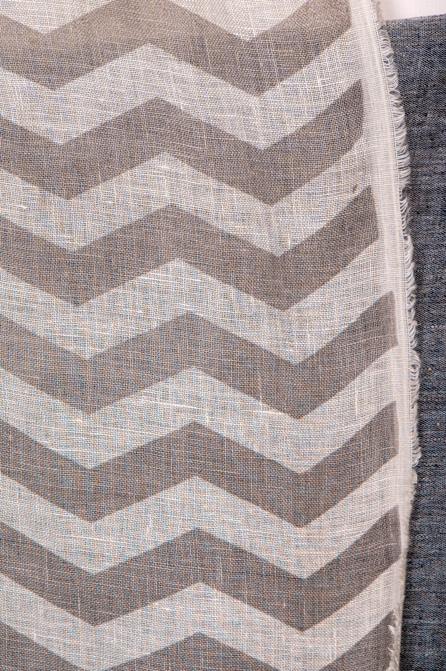 Vintage Linen Cotton with chevrons