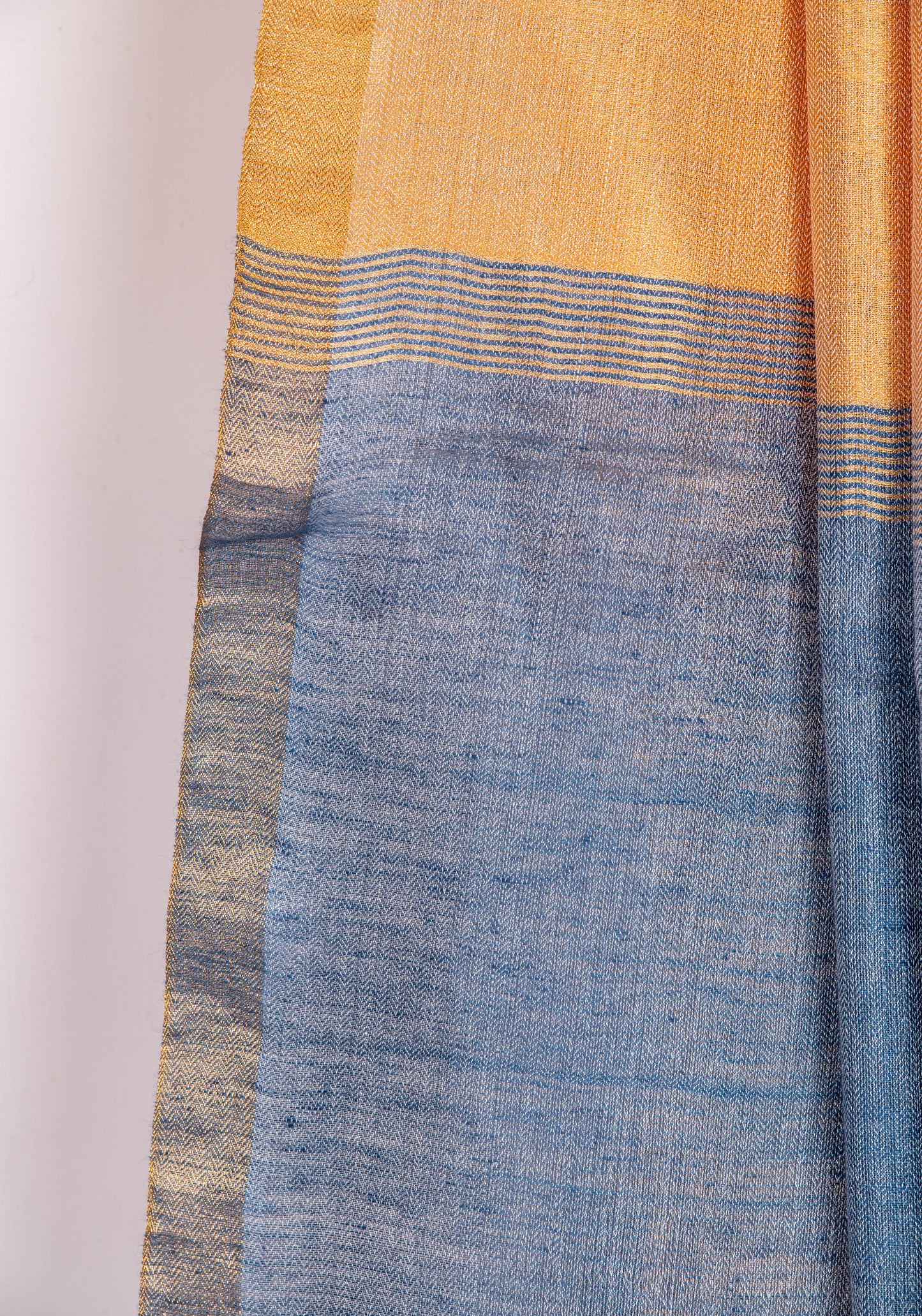 Vintage pure Linen with zari tissue