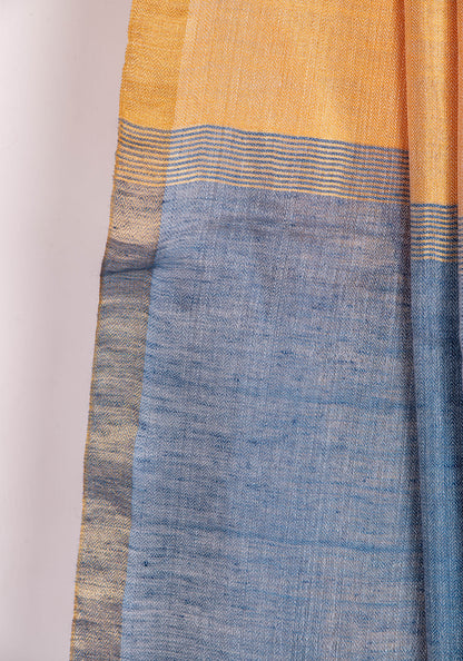 Vintage pure Linen with zari tissue