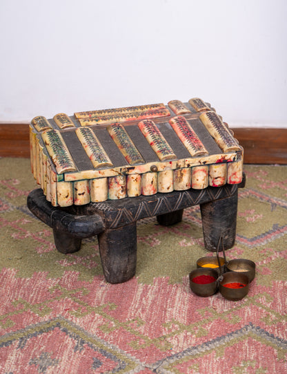 Vintage Bone and Brass inlay box