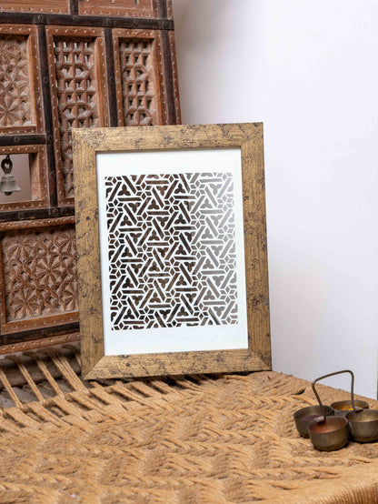 Framed Sanjhi Wall hanging