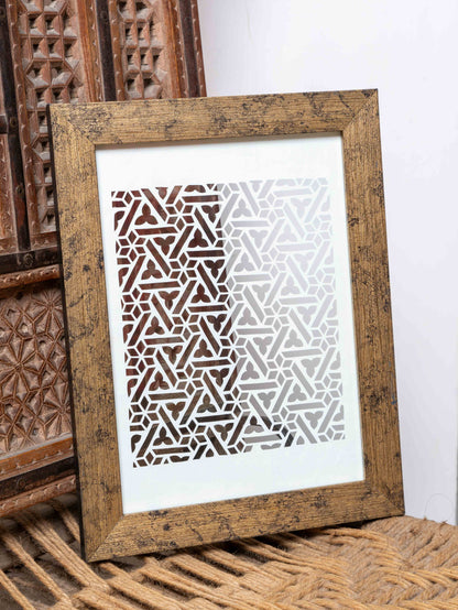 Framed Sanjhi Wall hanging