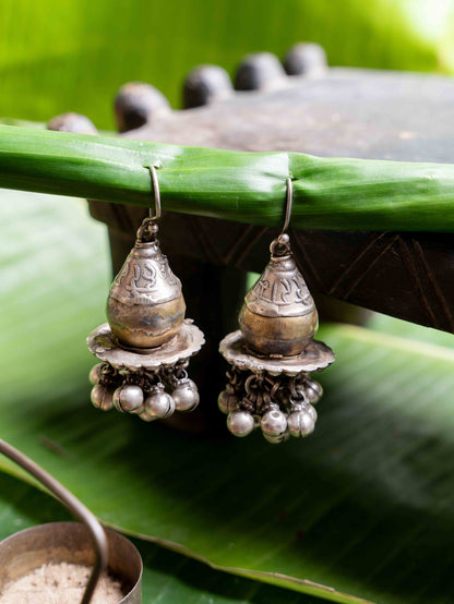 Vintage Silver & Brass danglers