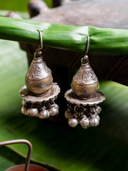 Vintage Silver & Brass danglers