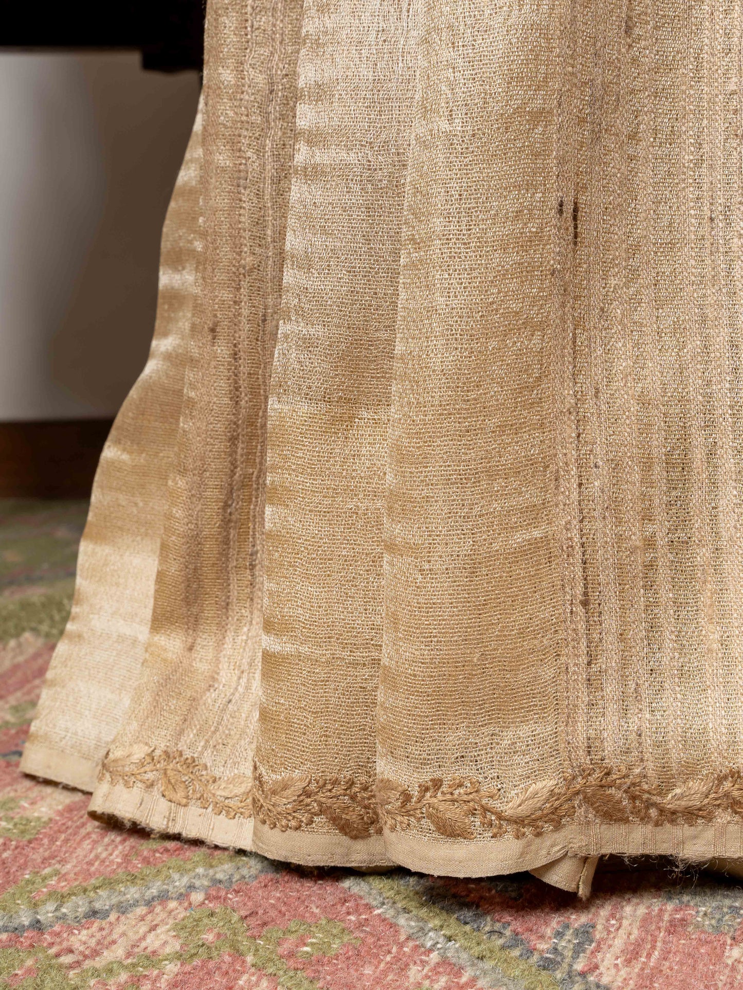 Vintage pure Muga with Chikankari