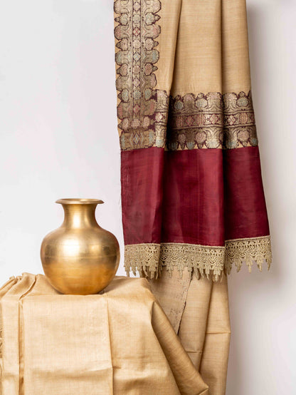 Vintage Restored Banarasi with real zari borders