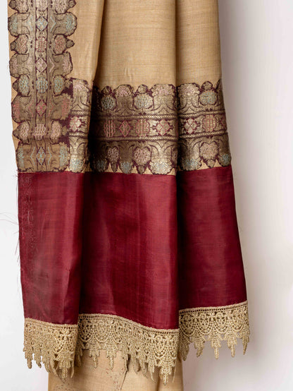 Vintage Restored Banarasi with real zari borders