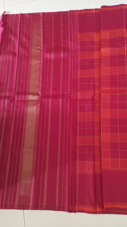 Revival Arakku and Aaranju real zari Korvai Kanjivaram